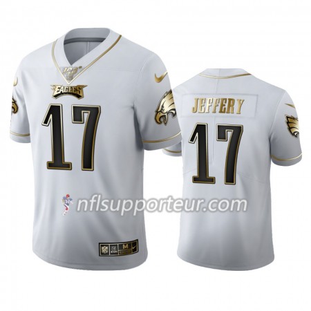 Maillot Homme Philadelphia Eagles Alshon Jeffery 17 Nike Blanc Golden Edition 100th